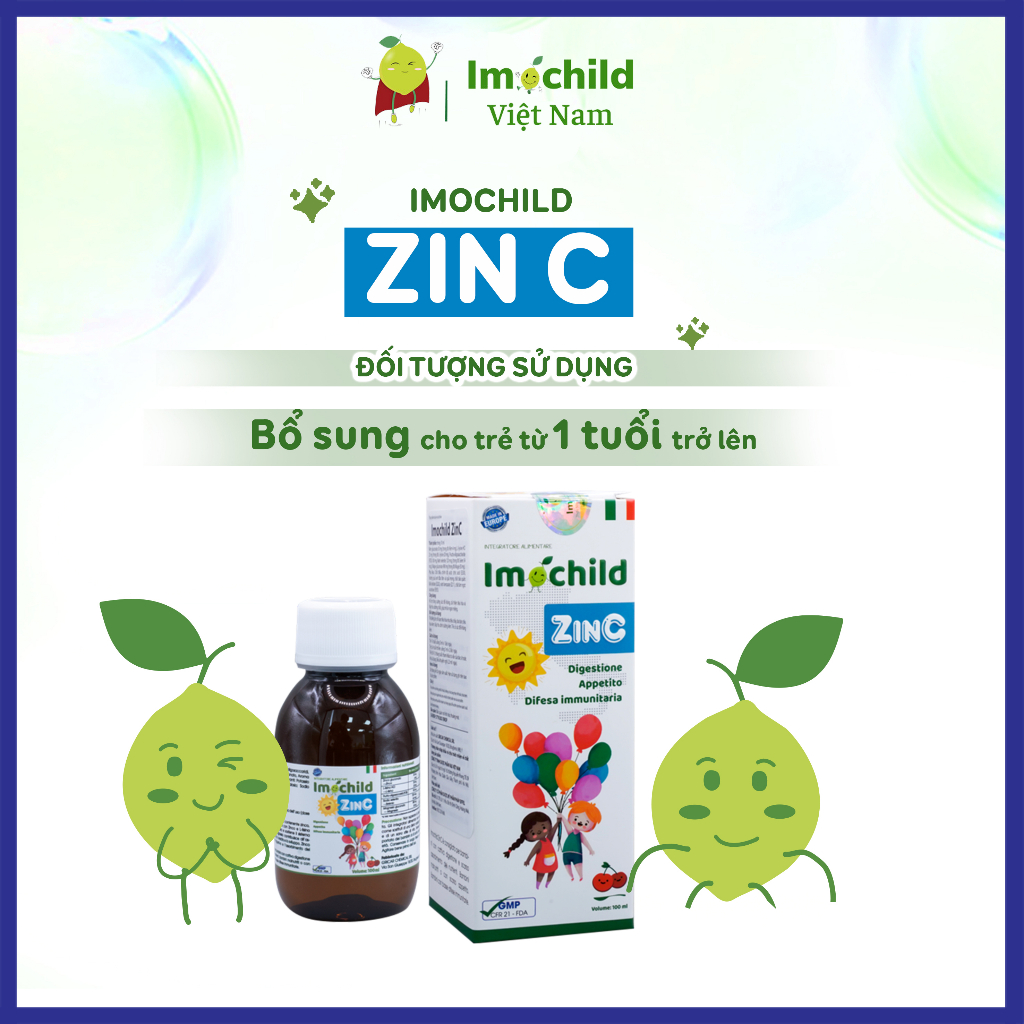Kẽm Hữu Cơ Cho Bé Imochild ZinC Lọ 100ml - IMOCHILD Lọ 100ml