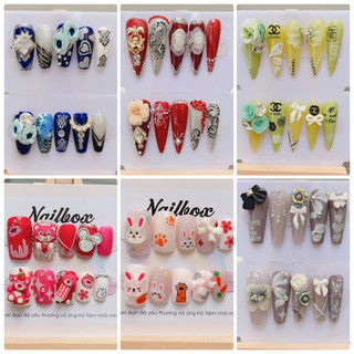 Nailbox thiết kế sang chảnh , nhận thiết kế nailbox theo yêu cầu nailbox chuẩn form tặng kèm keo dũa nhiều form móng