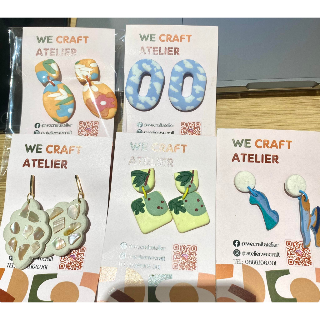 Khuyên tai đất sét Polymer