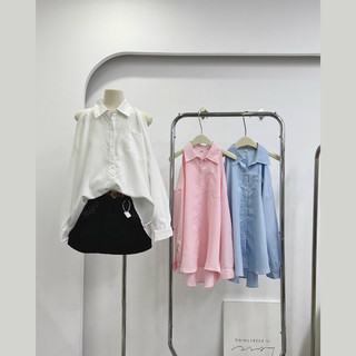 Áo sơ mi trơn khoét vai 3 màu the.sweaterweather TSW (ảnh thật)