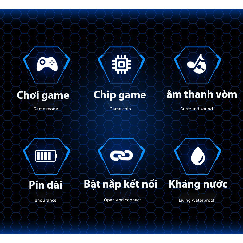 Tai nghe Bluetooth MONSTER XKT01, Bluetooth V5.3,tai nghe không dây true wireless chính hãng, cảm ứng, có mic đàm thoại