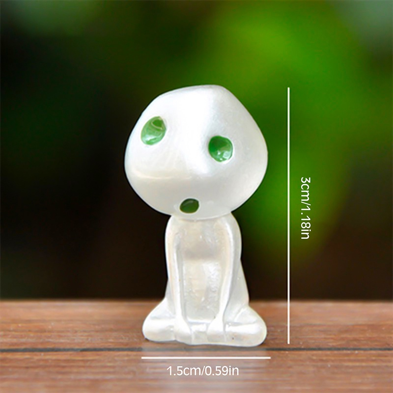 COMBO 10 thần cây Mononoke dạ quang phát sáng trang trí bể terrarium, sen đá, tiểu cảnh ,decor trưng bày phát quang