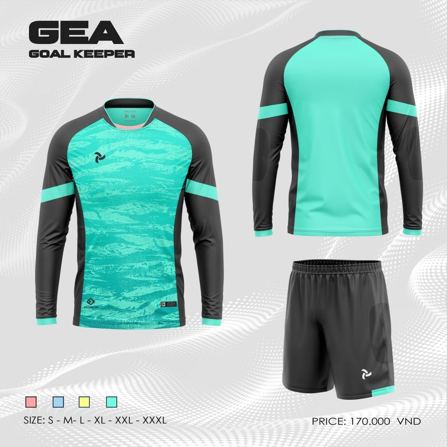 Quần Áo Thủ Môn JP GEA Chính Hãng , Đồ Thủ Môn Có Đệm Tay Vải Mè Thoáng Mát Thấm Hút Nhanh