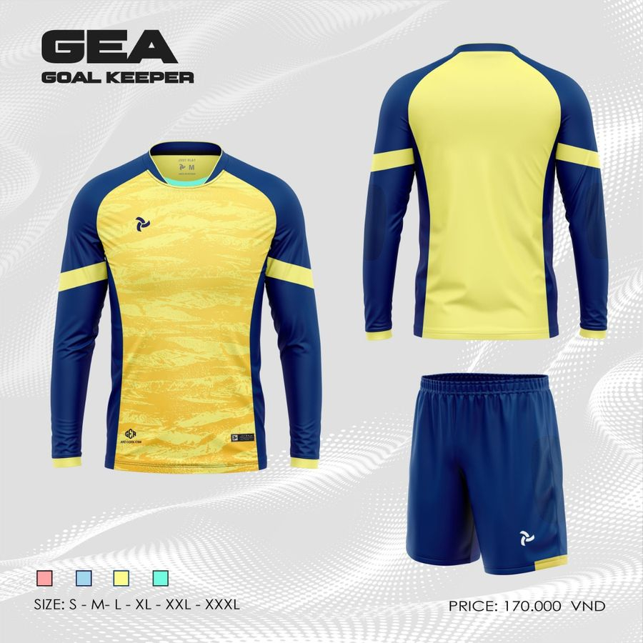 Quần Áo Thủ Môn JP GEA Chính Hãng , Đồ Thủ Môn Có Đệm Tay Vải Mè Thoáng Mát Thấm Hút Nhanh