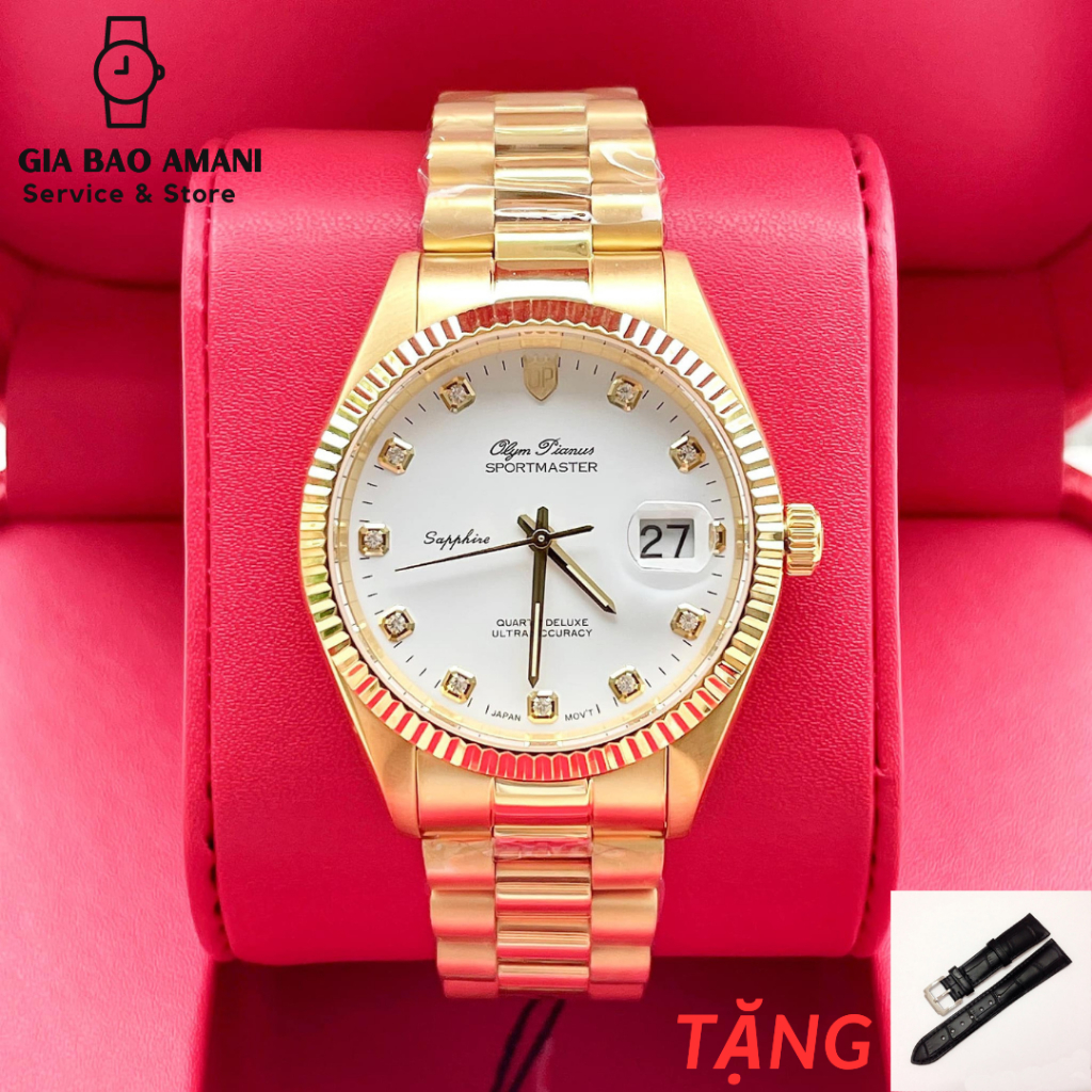 Đồng Hồ Nam OLYM PIANUS Quartz OP89322AMK-T 36mm Máy Pin Chính Hãng Tặng Dây Da Cao Cấp