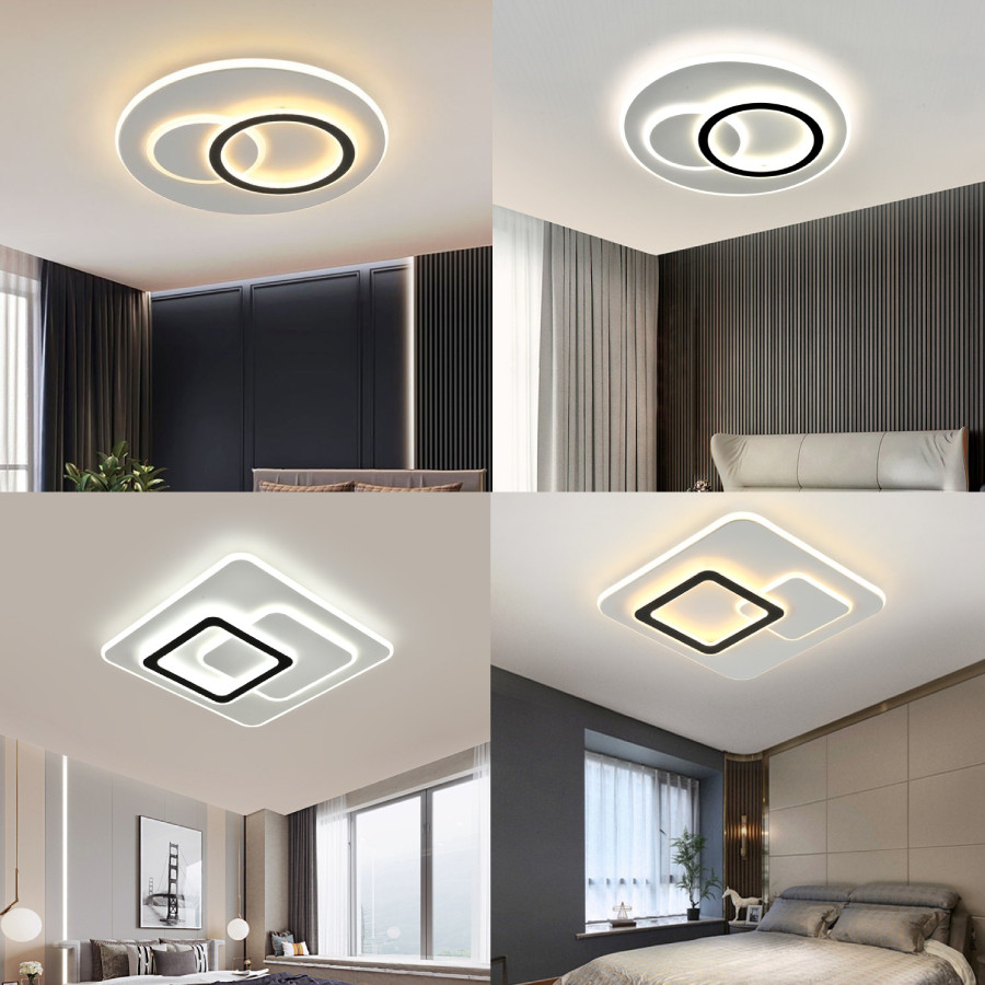 Đèn trần MONSKY POUTE 3 chế độ ánh sáng trang trí phòng khách, phòng ngủ sang trọng - kèm điều khiển.