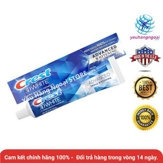 Kem đánh trắng răng Crest 3D White Advanced Triple Whitening 147g của Mỹ.