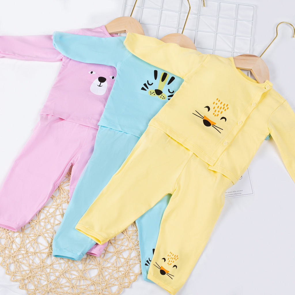 Bộ Tay Dài Bác Sĩ Màu BabyOlala từ 0kg - 11kg
