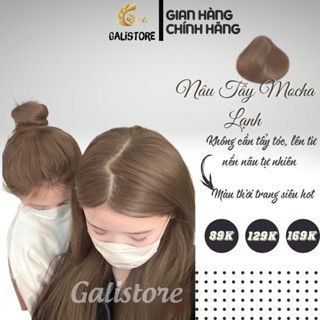Thuốc nhuộm tóc Nâu Tây Mocha Ánh Lạnh không cần tẩy tóc kèm oxy trợ nhuộm Galistore