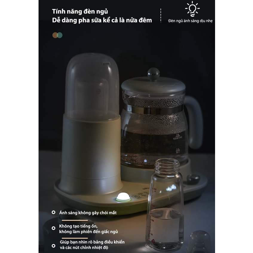 Bình nấu nước đa năng và giữ ấm Bear TNQ-A12L1 - Pha sữa đúng nhiệt độ, tiệt trùng - Hàng chính hãng