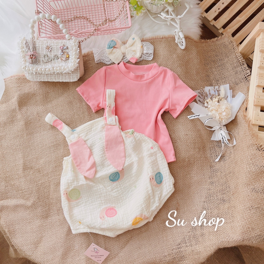 Set yếm rời ba chi tiết cho bé đầy tháng, thôi nôi, đi học, đi chơi...