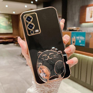 Ốp Lưng Oppo A55 4G  mềm dẻo chống sốc  hình mèo thần tài có giá đỡ