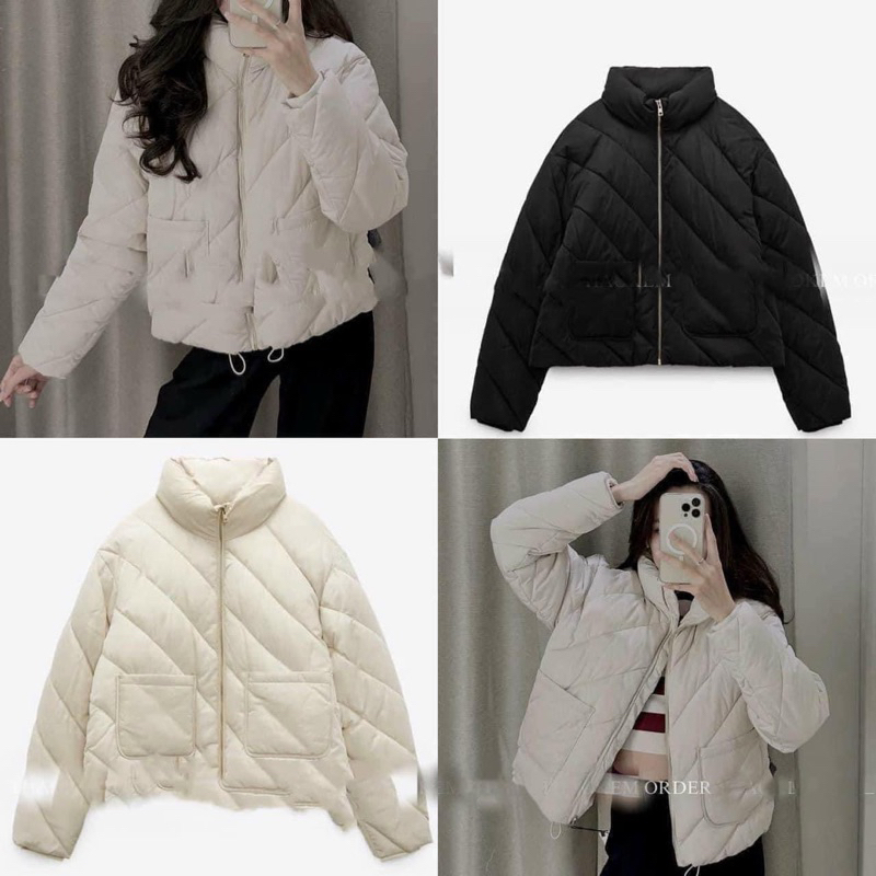 Áo khoác phao ZA.RA trám chuẩn hàng Quảng Châu