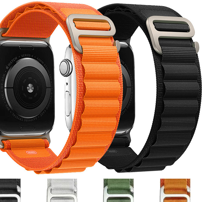 Dây Đeo Vải Nylon Nilon Cho Đồng Hồ AW iWatch Series 8 7 6 5 4 3 2 1 SE H10 H11 H12 Ultra Hello Watch 2 49mm SWA DAW01