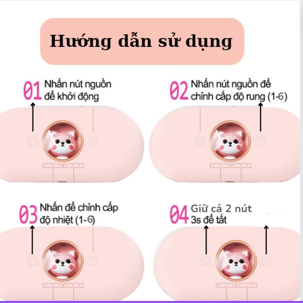 Đai massage bụng, massage lưng, máy mát xa chính hãng, cao cấp, máy massage bụng kinh 6 chế độ tùy chỉnh, đai đeo co dãn