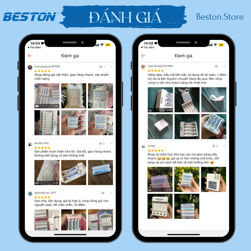 Pin 18650 3.7V 2600-3300mAh cao cấp - Sạc M7001 thông minh BESTON