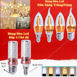 BÓNG ĐÈN NẾN (Quả Nhót)5w DÙNG CHO ĐÈN CHÙM ĐUÔI E14 VÀ E27