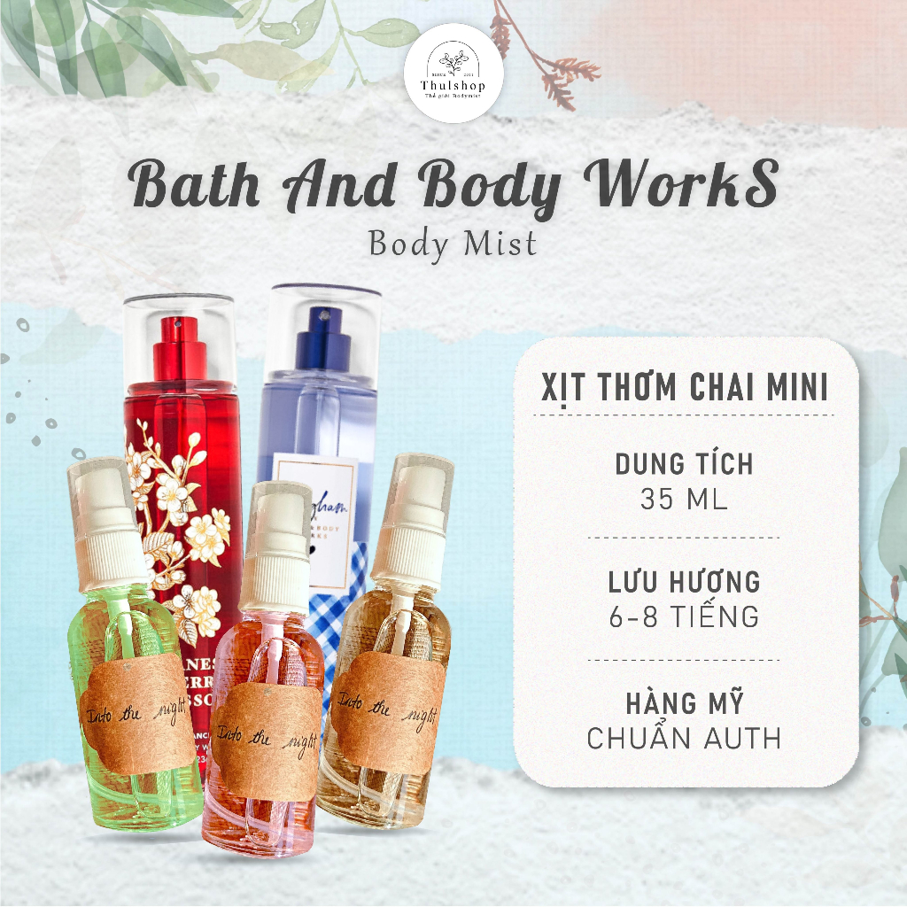 Chai Xịt Thơm Toàn Thân Body Mist Bath & Body Works 35ml Chính Hãng USA - Thul Shop