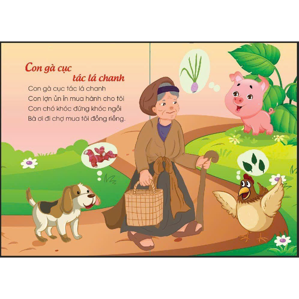 Sách Đồng dao cho bé học nói bìa cứng