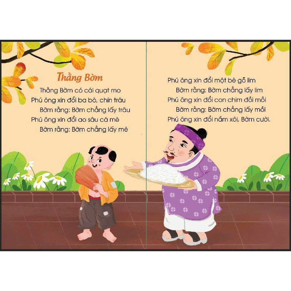 Sách Đồng dao cho bé học nói bìa cứng