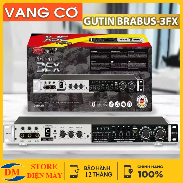 Vang Cơ Lai Số GD GUTIN Brabus 3FX/6FX -Chức Năng Delay, Echo Reverb, Chỉnh Music, Micro Và Effect, Chống Hú Cực Tốt