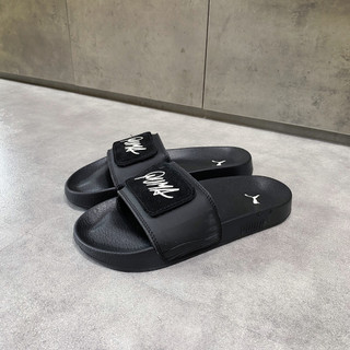 [Siêu Sale ] Dép P.u.m.a Logo Dán - Black / Đen *Chính Hãng*
