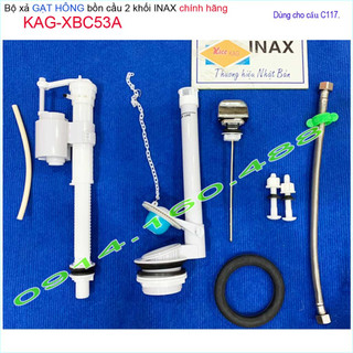 Xả bồn cầu gạt hông Linax KAG-XBC53A, Bộ ruột két nước cầu C117 -C333-C711 siêu bền hiệu suất tốt