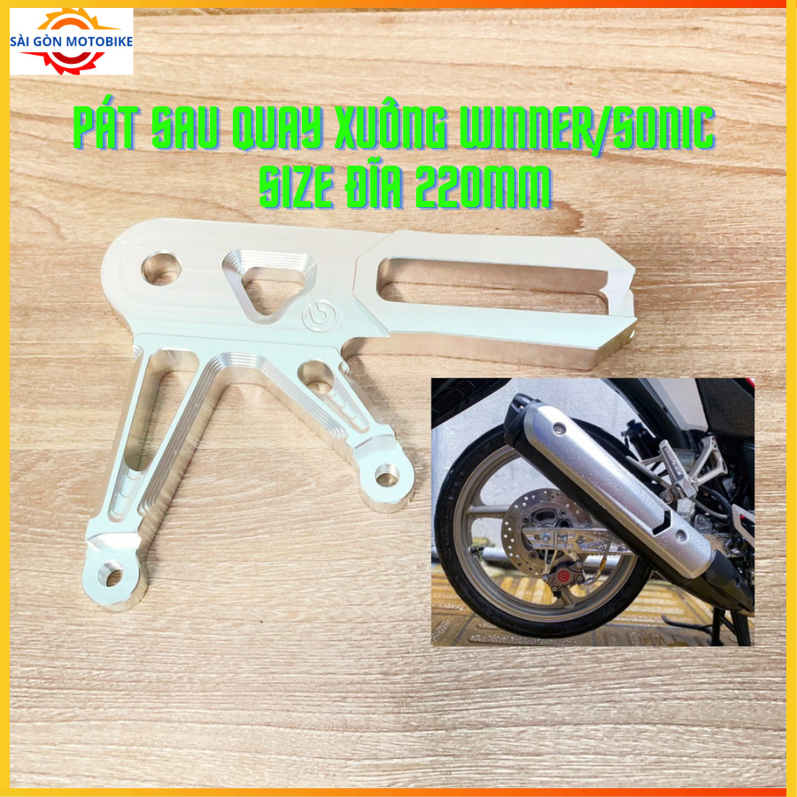 Pát Sau Winner/Sonic đi size đĩa 220mm / Xài Heo 2 Piston đối xứng Bremb@/Nisin/Adelin/Frando
