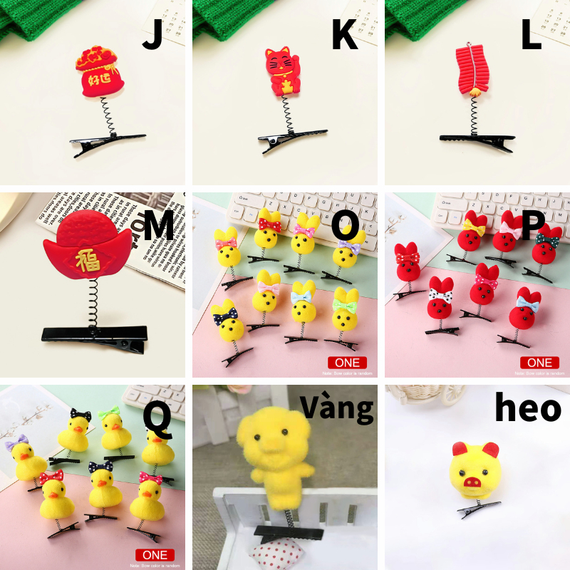 🍒🍒CHERRYKOKO Kẹp Tóc Mái Hình Vịt,Gà Vàng Nhỏ Xinh Xắn Dễ Thương Cho Con Gái
