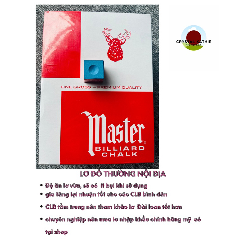 Lơ bida đỏ master bình dân nội địa - 144 viên / hộp-155k