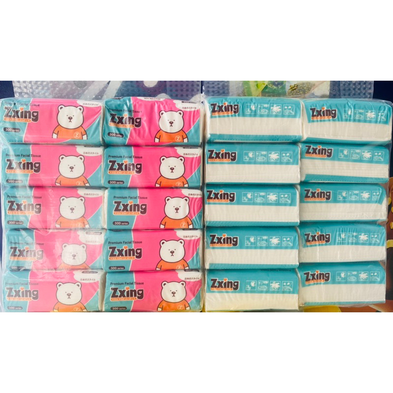 Giấy ăn gấu trúc zxing rút lụa chính hãng, khăn giấy rút lụa siêu mềm mịn không tẩy trắng bịch 10 gó