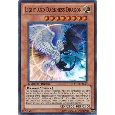 THẺ BÀI YUGIOH TIẾNG ANH:Light and Darkness Dragon - STOR-ENSE1 - Super Rare