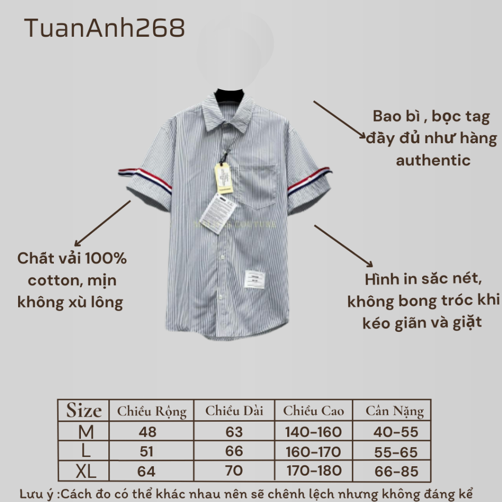 Áo Sơ Mi Kẻ Sọc Thom Nam Nữ Vải Cotton Lụa Cao Cấp