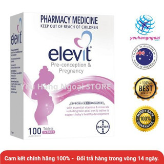 Vitamin Elevit dành cho bà bầu của Úc 100 viên.