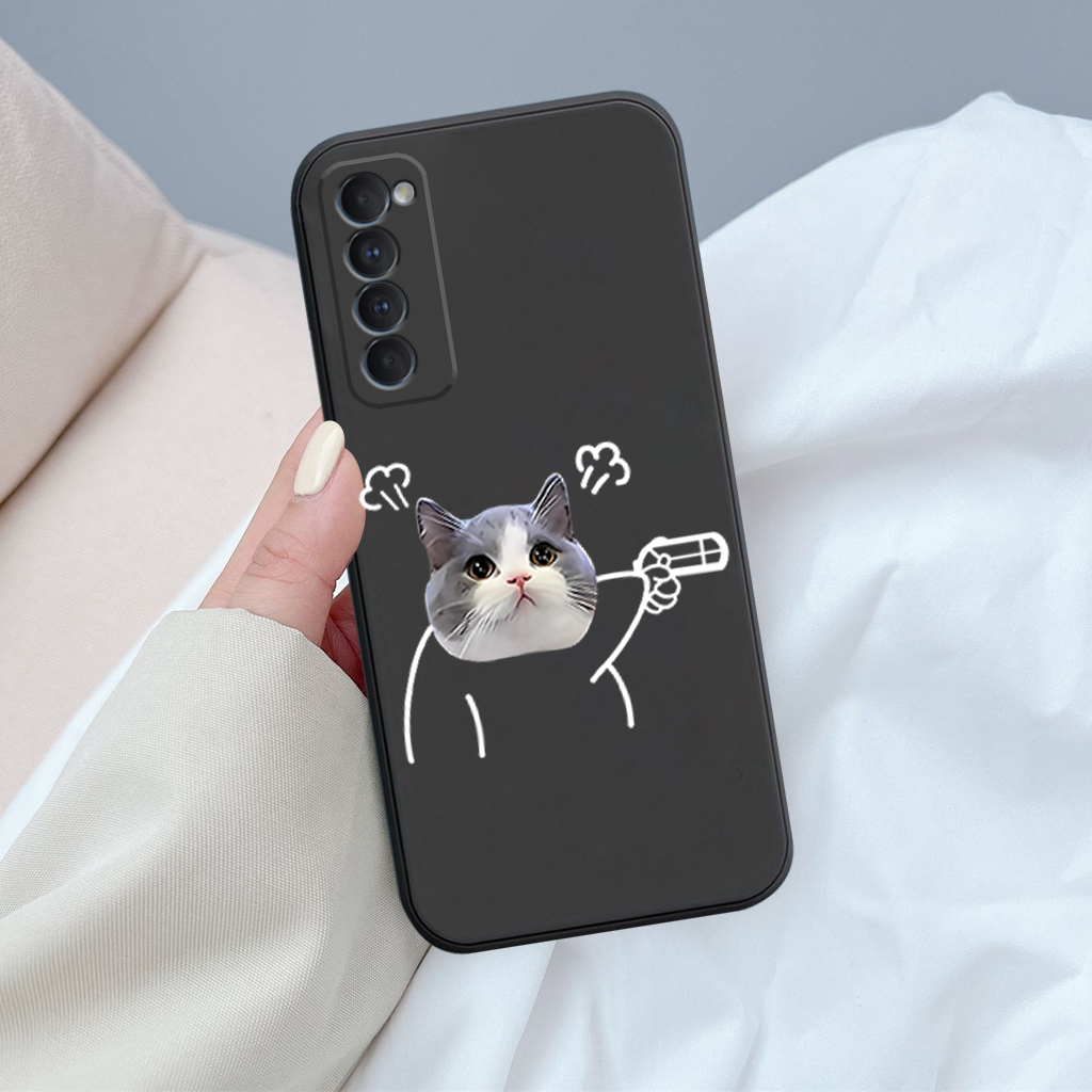 Ốp lưng Oppo Reno 4, Reno 4 Pro silicon mềm bảo vệ camera hình cặp đôi dễ thương, mèo chó hoạt hình