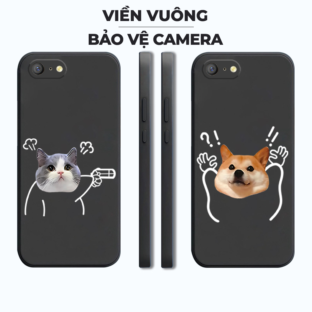Ốp lưng Oppo A71, A71k, A83, A39, A57, A59, F1s, F3 Lite silicon mềm bảo vệ camera hình cặp đôi mèo chó dễ thương