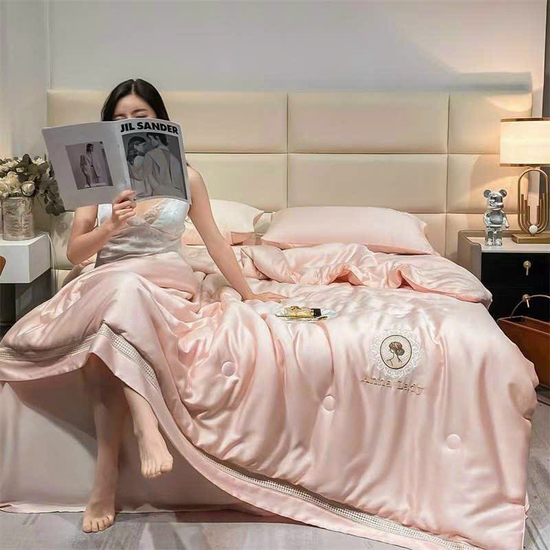 Bộ 5 món chăn ga gối cao cấp Drap giường Phi Lụa Tencel chính hãng HERENA bộ vỏ Ga Ra Grap Gối Nệm Đệm Phủ Trải Giường
