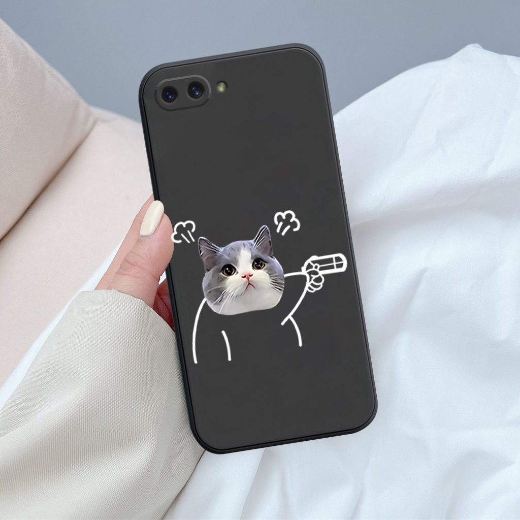 Ốp lưng Oppo A3s, Realme C1 silicon mềm bảo vệ camera hình cặp đôi dễ thương, mèo chó hoạt hình