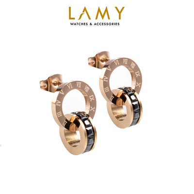 Khuyên tai nữ LAMY Sweet Love Earrings Black 3002