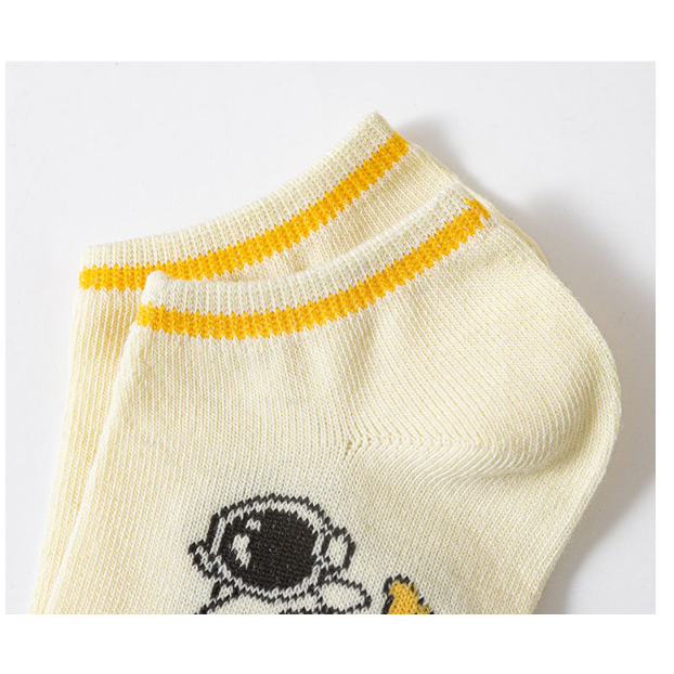 Set Tất Vớ Nữ Phi Hành Gia Ngắn Cổ, Cotton Phong Cách Hàn Quốc, Thể Thao Thời Trang, Tất Vớ 5 Màu