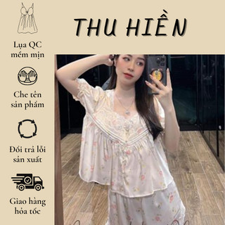B27 - sét 3 món bánh bèo -bộ ngủ hoa bộ mặc nhà cao cấp