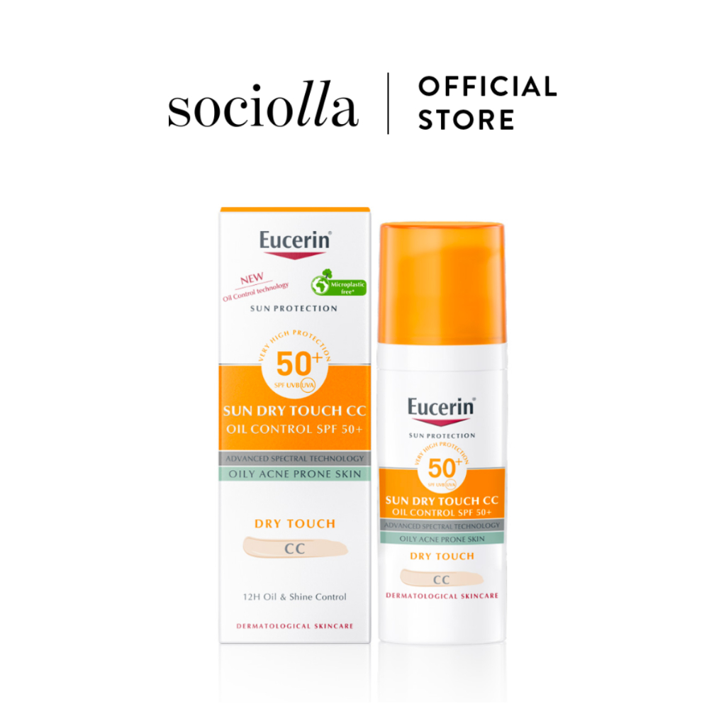 Kem Chống Nắng Kiểm Soát Nhờn Có Màu Eucerin Sun Dry Touch CC Oil Control SPF50+