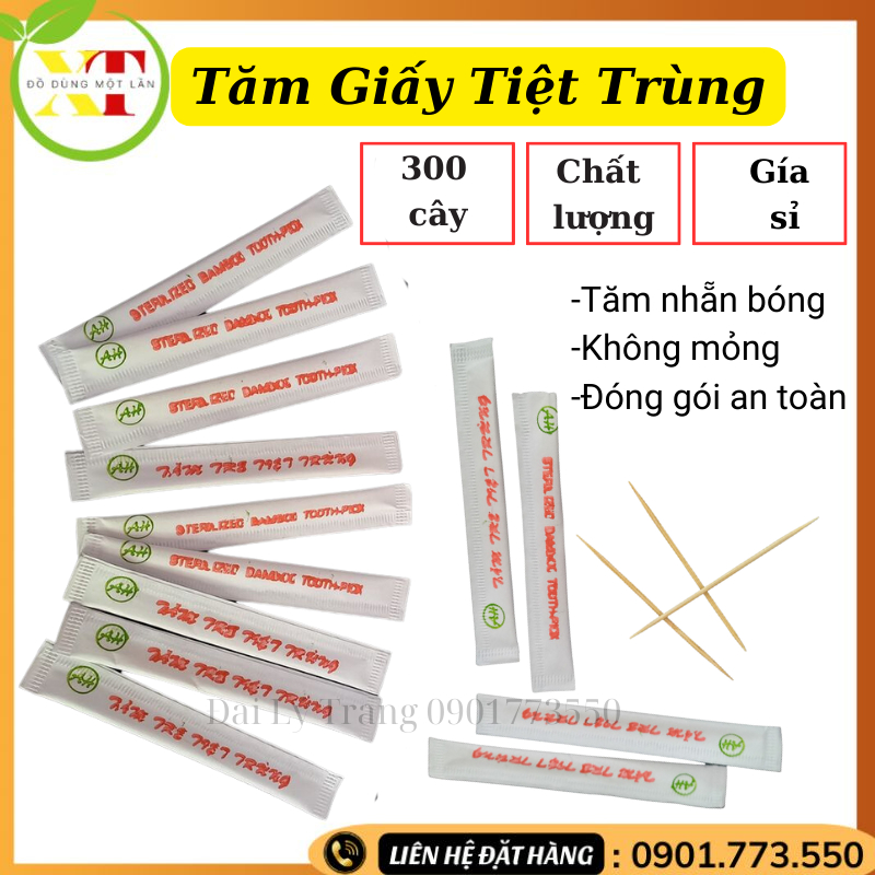 Tăm giấy tiệt trùng dùng một lần giá rẻ