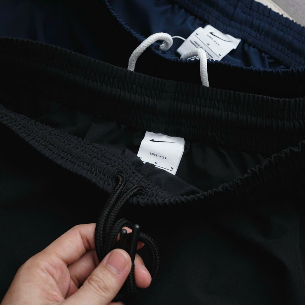 Quần thun thể thao nam tập gym lưng thun dây rút ống quần khóa kéo vải Xi dù 3 màu - NK