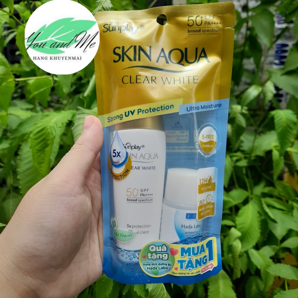 Sữa chống nắng dưỡng trắng cho da dầu Sunplay Skin Aqua Clear White SPF 50+, PA++++