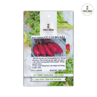 Hạt giống Củ Cải Đỏ Dài - 2 Gram