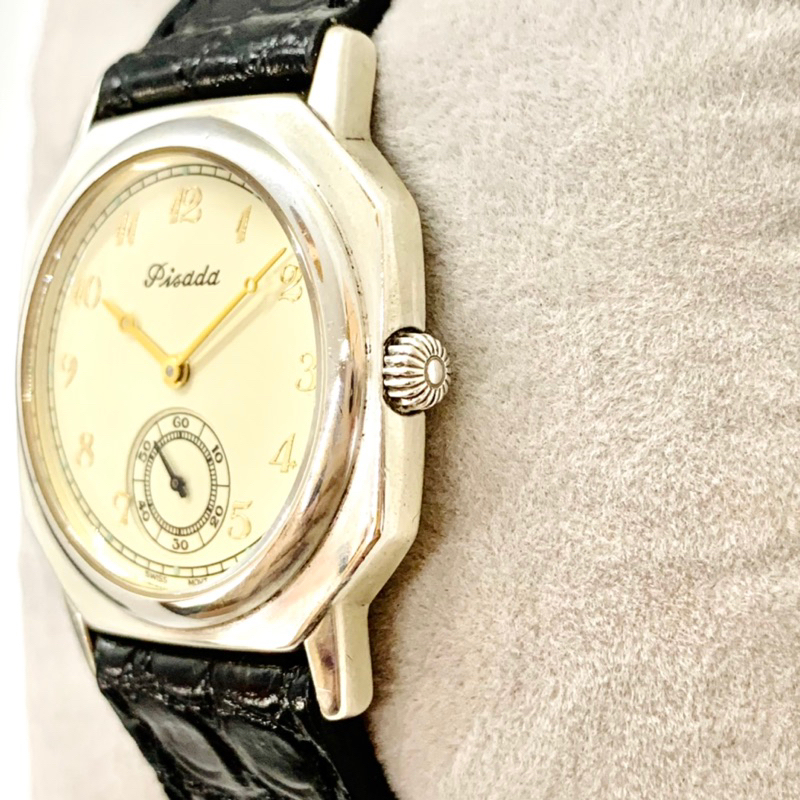 Đồng hồ bạc đúc nam/nữ PISADA Thuỵ sỹ, kim rốn vintage siêu đẹp