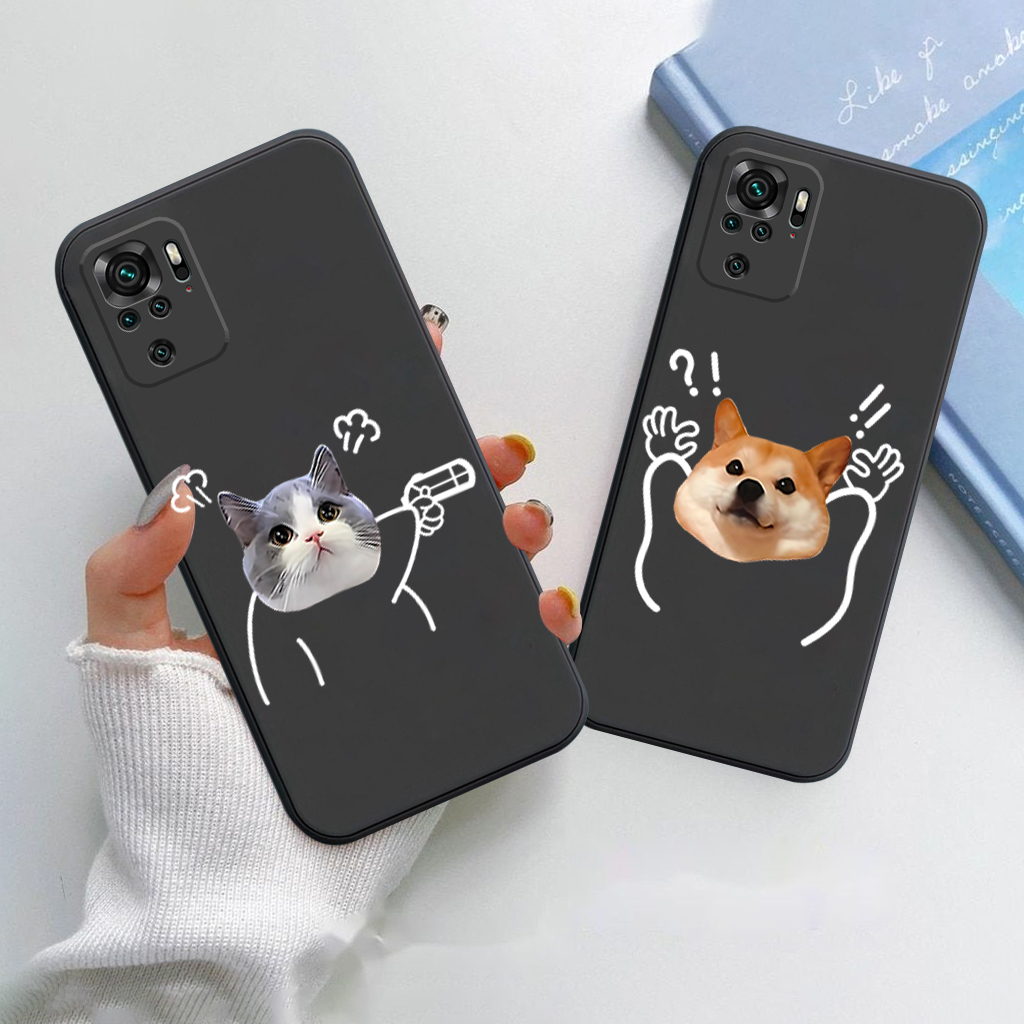 Ốp lưng Xiaomi Redmi Note 10, Note 10s, Note 10 5G, Note 10 Pro silicon mềm bảo vệ camera hình cặp đôi mèo chó dễ thương