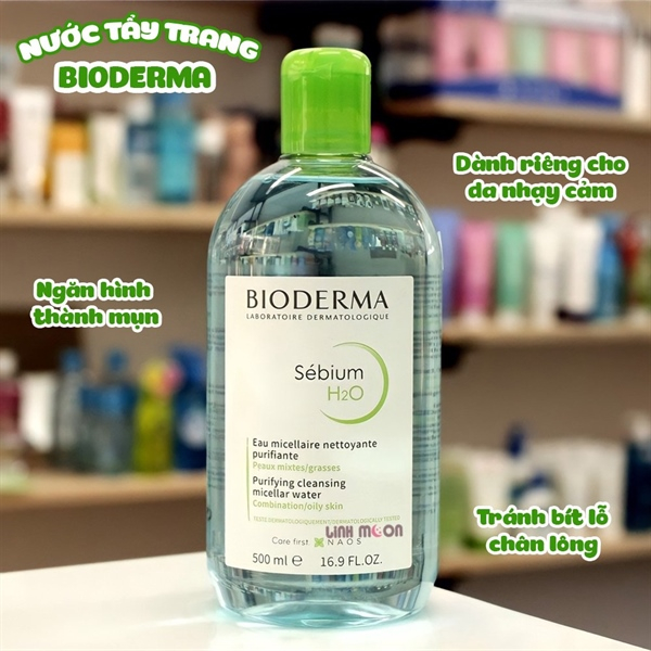 Nước tẩy trang Bioderma Sensibio H2O chính hãng cho da dầu mụn và da nhạy cảm