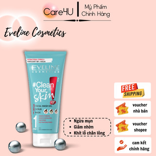 Gel Rửa Mặt Ngăn Ngừa Mụn 3 Trong 1 Eveline 200ml (mẫu mới)